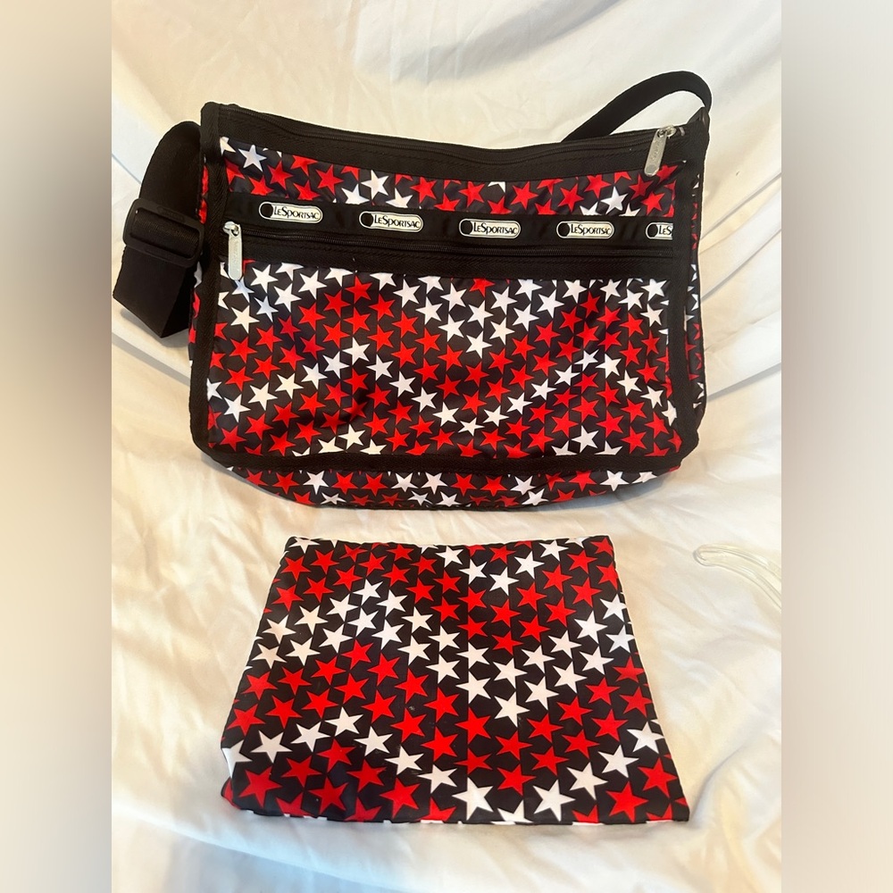 LeSportsac crossbody red and white stars